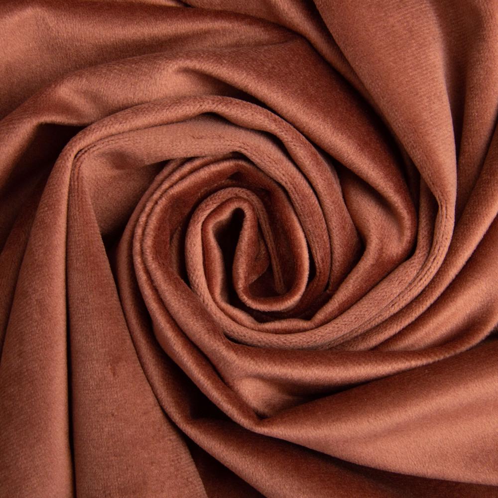 Ткань велюр однотонный Вайлет 290 гр/м2 150 см Какао (26878) - фото 1