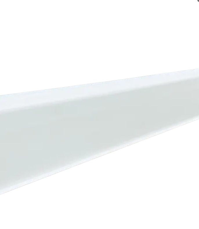 Плінтус КСК Система ПВХ 80х22х2200 мм Білий глянець 001G