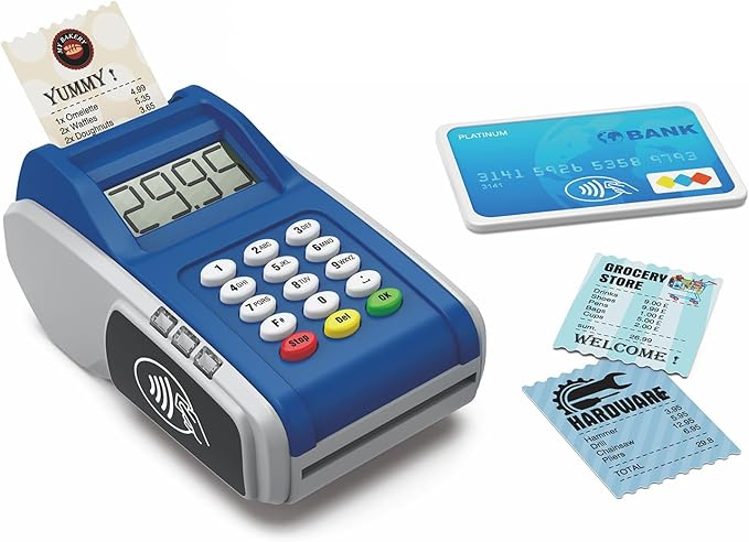 Детский игровой набор Кассовый аппарат с POS-терминалом светом/звуком и печатью чека (35245504)