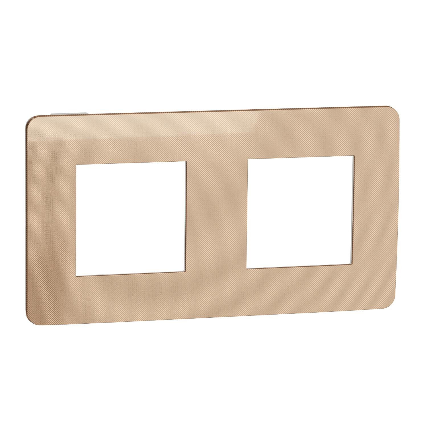 Рамка двухместная Schneider Electric Unica New Studio Metal Медный (NU280457)