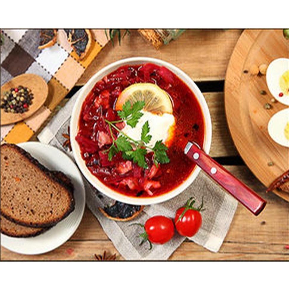 Алмазна мозаїка Strateg Смачний борщ 30х40 см Різнокольоровий (VM-127-A-423)