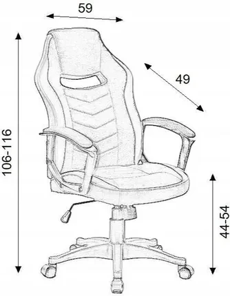 Компьютерное кресло геймерское Signal Camaro Черный/Желтый (91616787) - фото 5