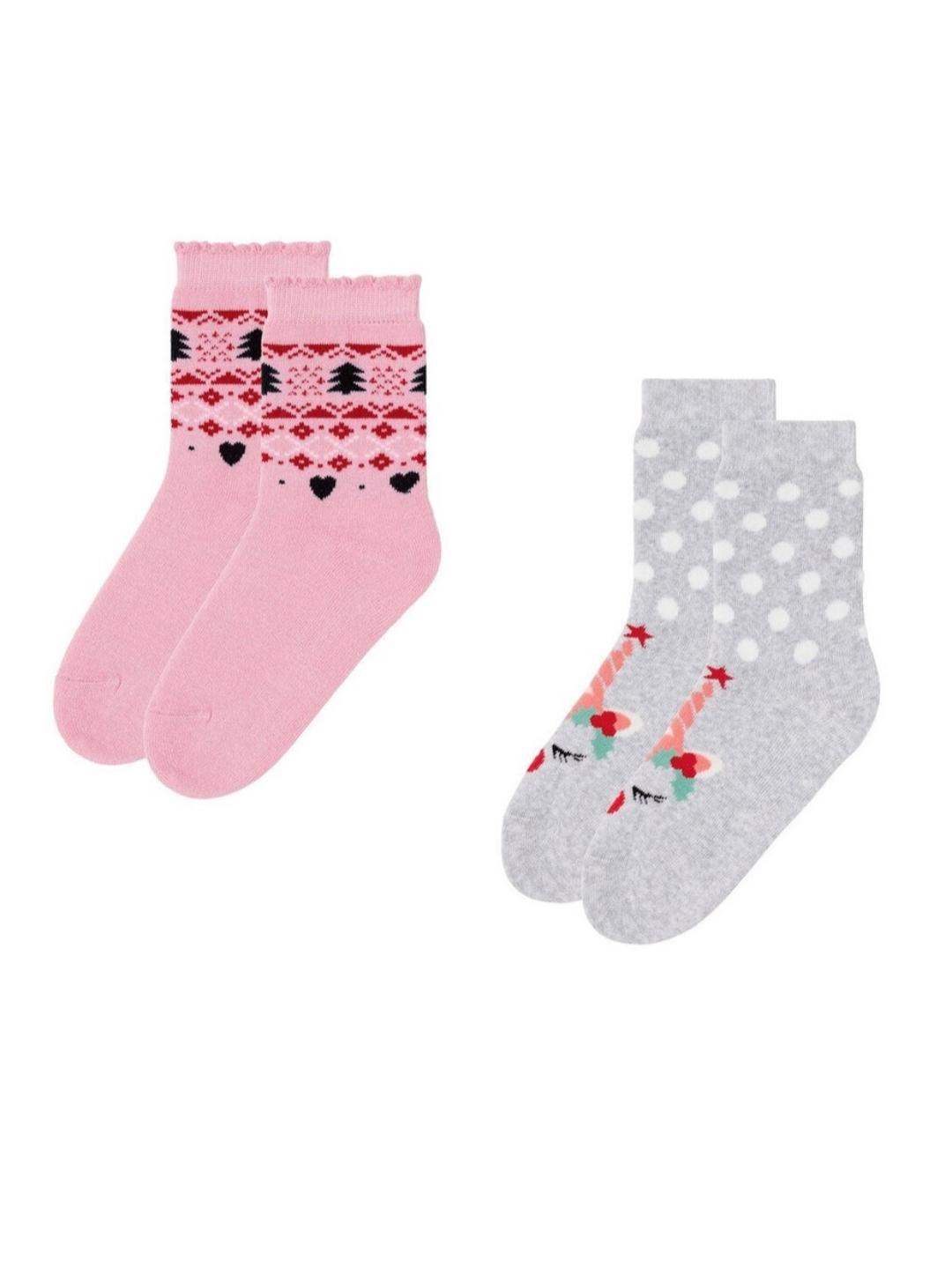 Носки детские махровые для девочки Pepperts р. 39-42 2 пары Розовый/Серый (24101611C)