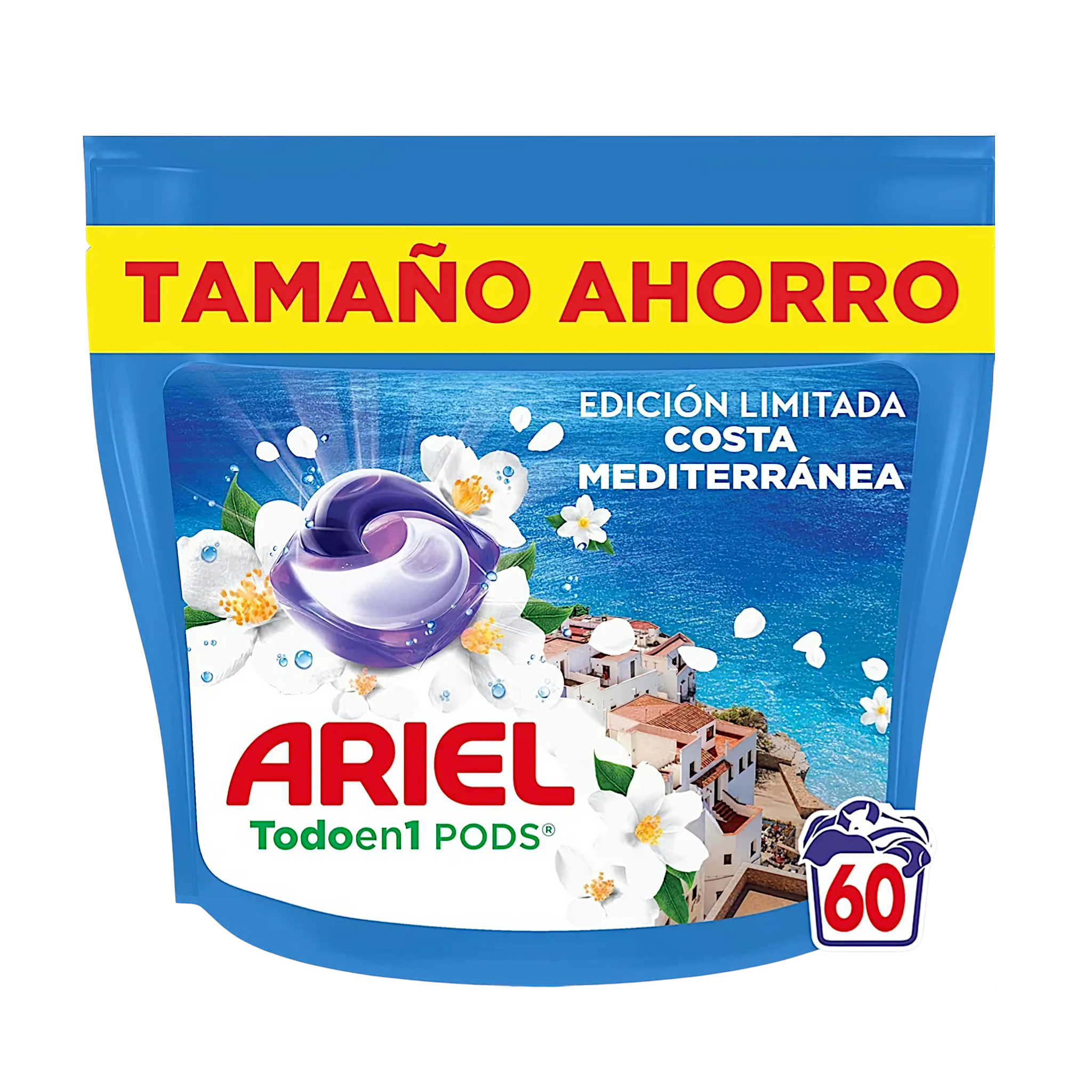 Капсулы для стирки Ariel PODS All in 1 осязание LENOR средиземномор.побереж.60 шт(AR8881)