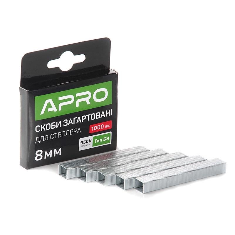 Скоби загартовані Apro 8х11,3х0,7 мм 1000 шт. (680146)