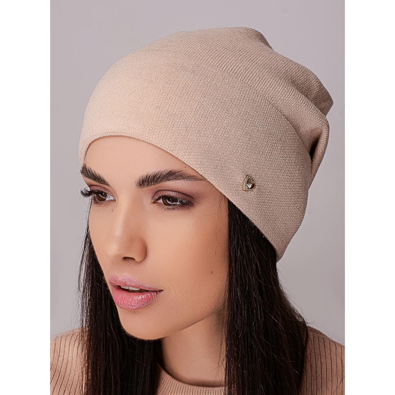 Шапка жіноча Leks ІНДІГО без підкладки вовняна з відворотом гладкого в'язання one size Світло-Бежевий (215457) - фото 1 Шапка жіноча Leks ІНДІГО без підкладки вовняна з відворотом гладкого в'язання one size Світло-Бежевий (215457) - фото 1