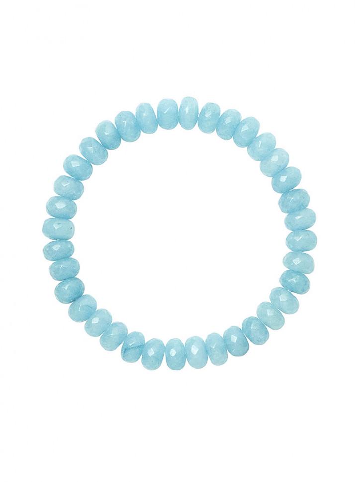 Браслет женский из натурального камня аквамарин (4868)