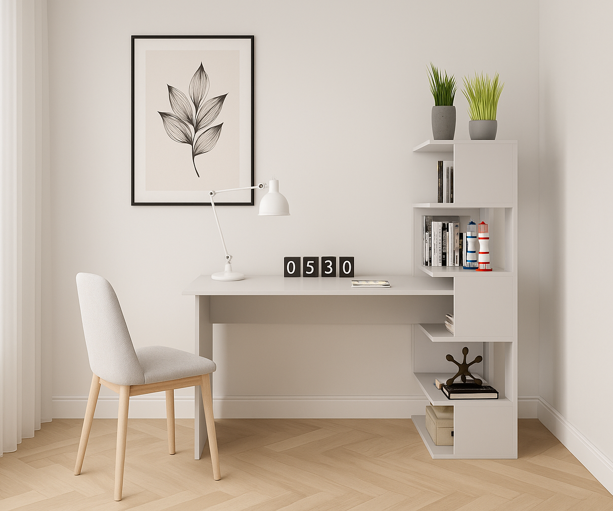 Письмовий стіл Open shelf ЛДСП 1200х745х550 мм Сірий