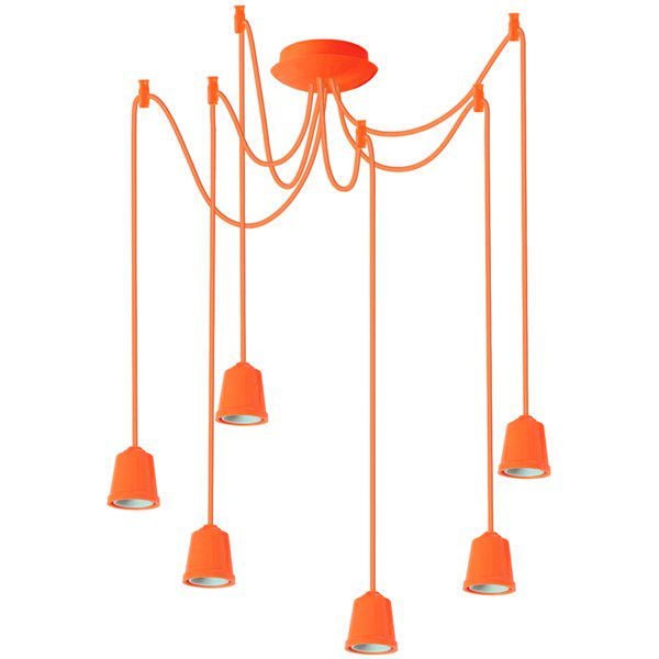 Підвісний світильник ERKA 626 стельовий 6xЕ27 2 м Помаранчевий (27551255) Підвісний світильник ERKA 626 стельовий 6xЕ27 2 м Помаранчевий (27551255)