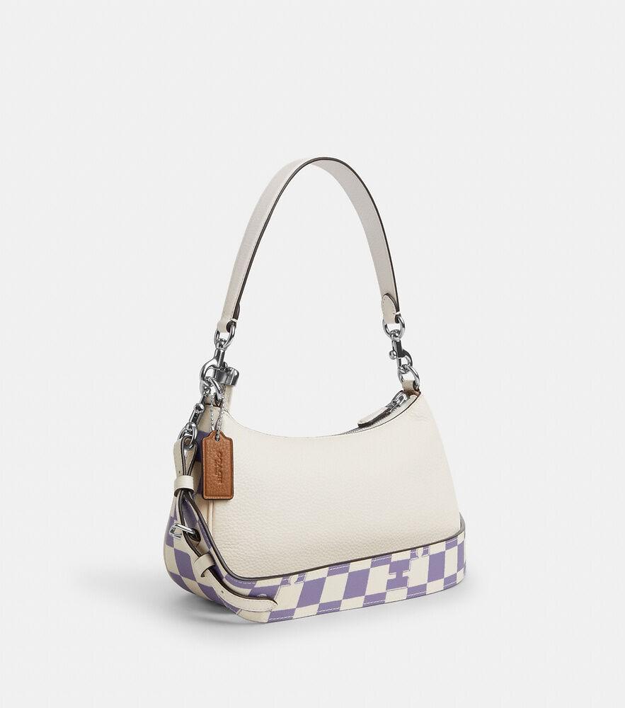 Женская сумка Coach Teri Leather Checkerboard White (CH-74463013) - фото 3