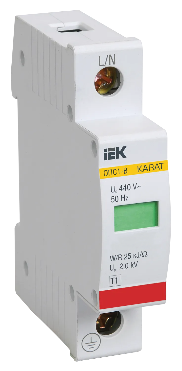 Ограничитель перенапряжения УЕК ОПС1-B 1Р 60кА 400В (MOP20-1-B)