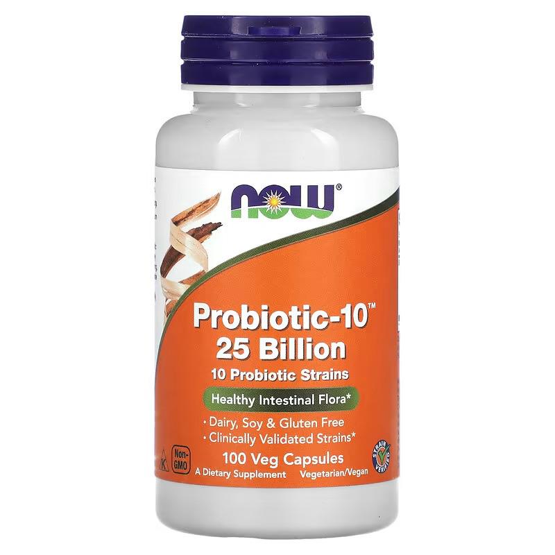 Пробиотический комплекс NOW Probiotic-10 25 Billion 100 Veg Capsules (НФ-00000410)