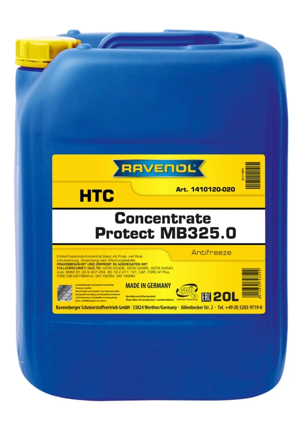 Антифриз концентрат Ravenol HTC MB 325.0 (G11) 20 л Синий (1410120-020)