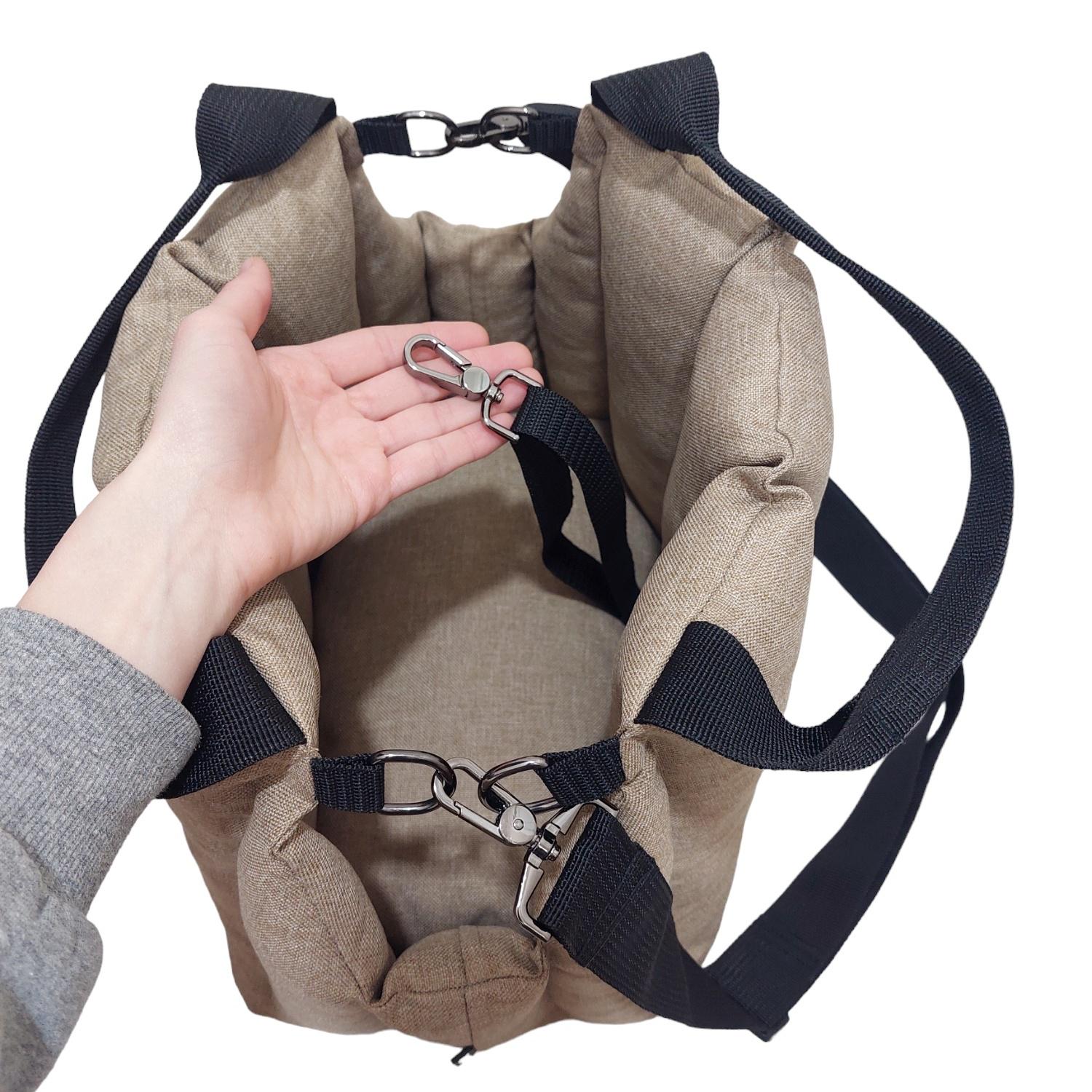 Сумка-переноска для собак и кошек 35х20х30 см Песочный - фото 6 Сумка-переноска для собак и кошек 35х20х30 см Песочный - фото 6