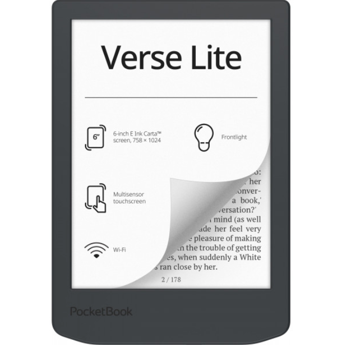 Електронна книга PocketBook Verse Lite PB619 6" 1000 mAh Midnight Grey (PB619-T-CIS)