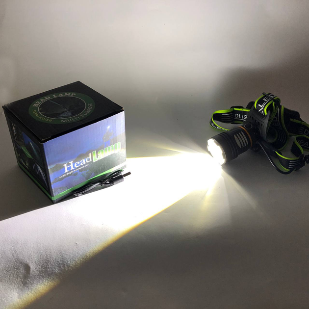 Ліхтар налобний PLD-A12-TG 2x18650 з USB зарядкою (ML-05145) - фото 10 Ліхтар налобний PLD-A12-TG 2x18650 з USB зарядкою (ML-05145) - фото 10