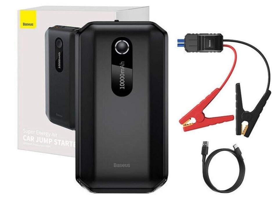 Пуско-зарядное устройство BASEUS Super Energy Air 10000 mAh 1000A с фонариком (CGNL020101)