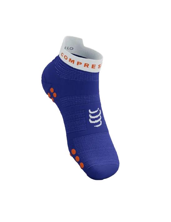 Носки Compressport Pro Racing Socks V4.0 Run Low T4 Dazz Blue/White - фото 2