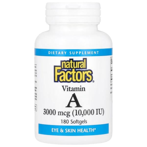 Витамин A Natural Factors Vitamin A 10000 IU 3000 г кг 180 мягкий. капс. (000022761)