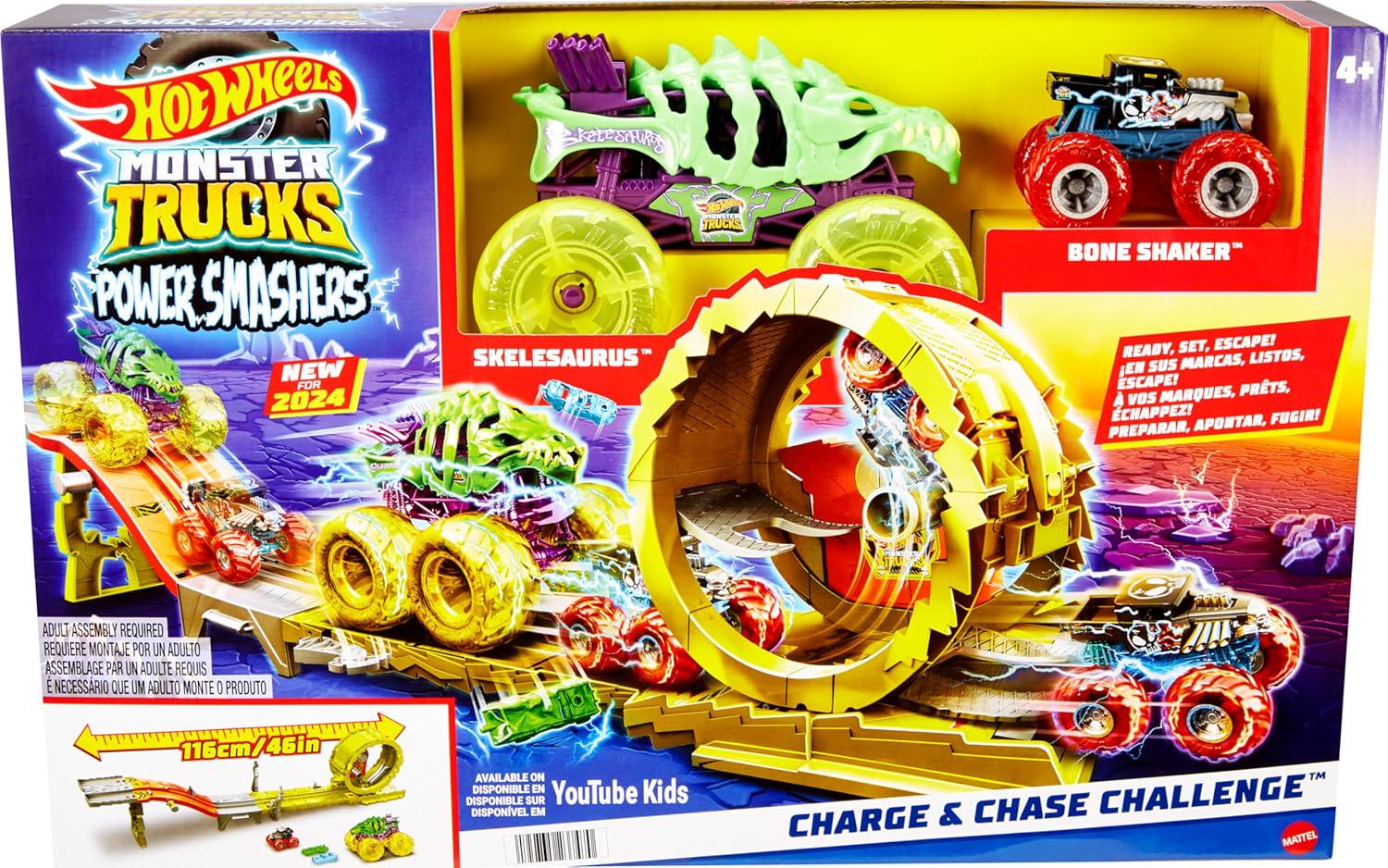 Набор Hot Wheels Заряжай и преследуй Power Smashers Monster Trucks (24618917)