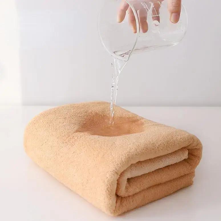 Набір рушників для обличчя і тіла флісових Коричневий (polotenca_2v1_brown) - фото 3