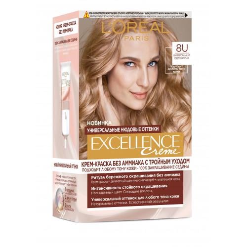 Фарба для волосся L'Oreal Excellence 110 мл 8U Універсальний світло-русий (3600523998739)