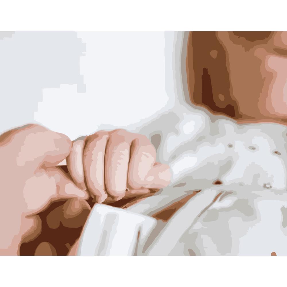 Картина за номерами Strateg Преміум Солодкі рученята 40х50 см (DY115)