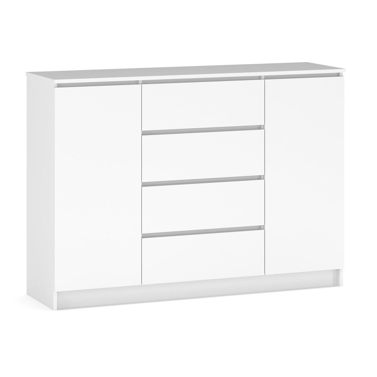 Комод Mebel Service Бруклин 2Д4Ш 138,4х40х98,6 см Білий