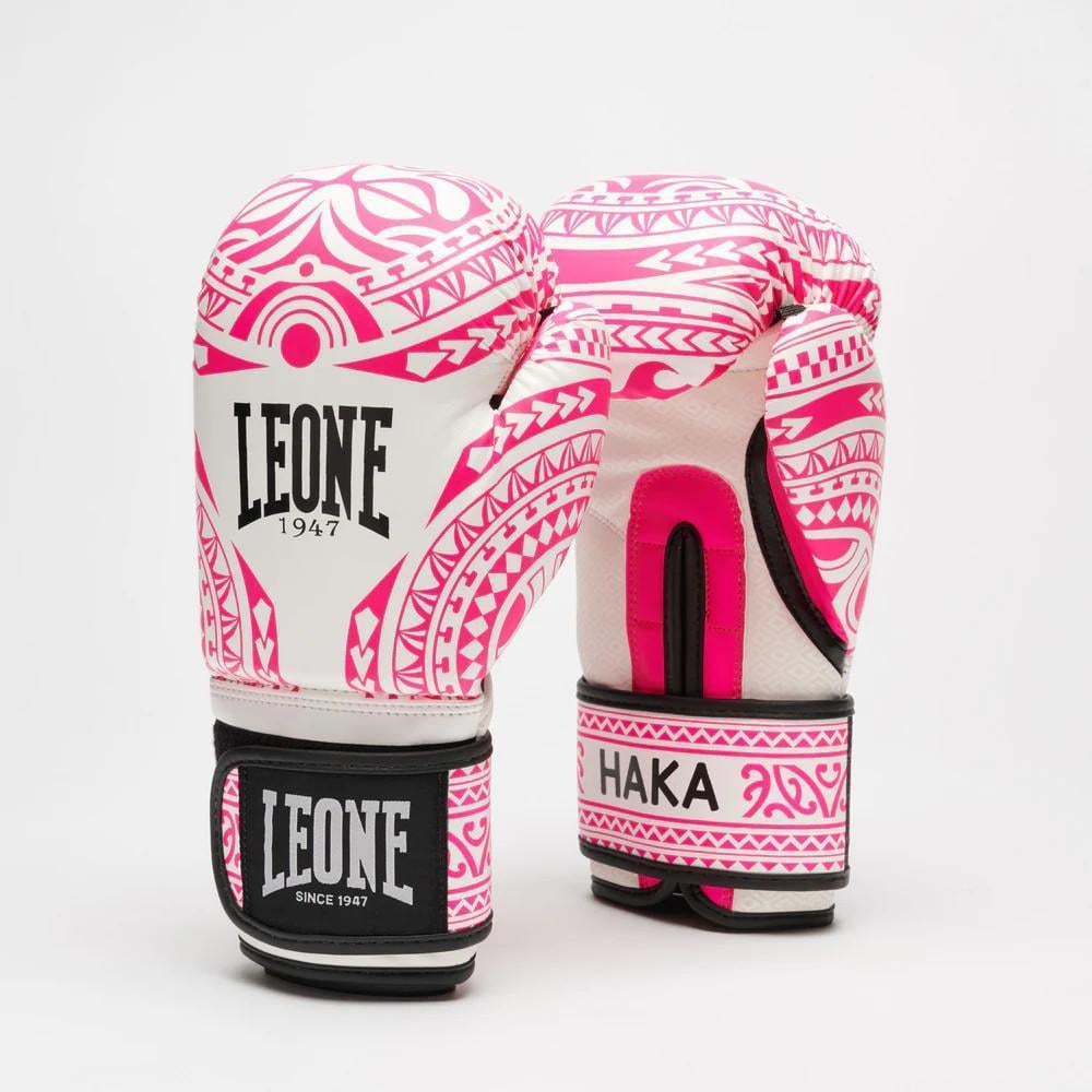 Боксерские перчатки Leone GN329 HAKA 10 унций White/Pink (3019821123)