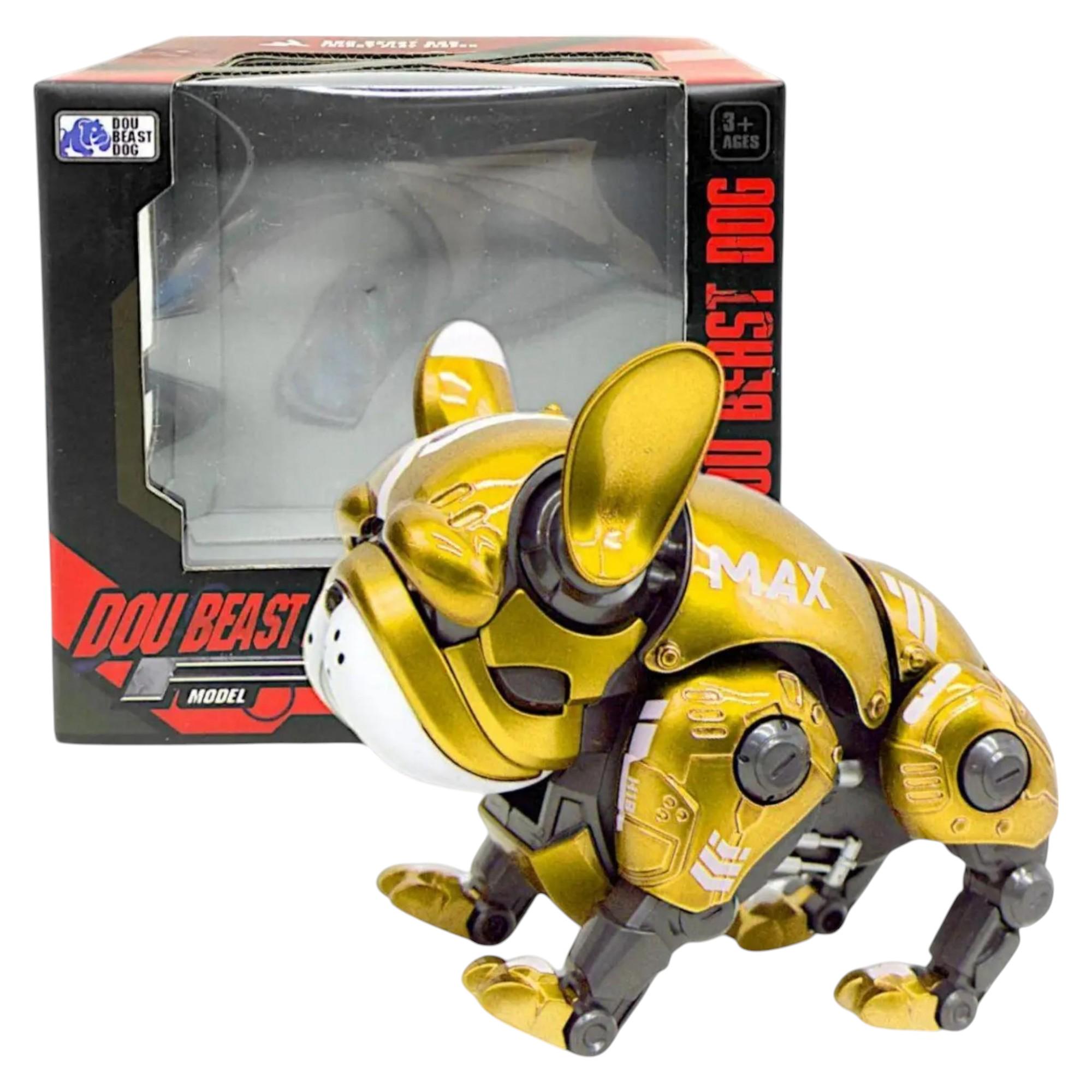 Інтерактивний песик MIC Dou Beast Dog Бульдог підставка під телефон звукові/світлові ефекти Red (G_0783-363Yellow)