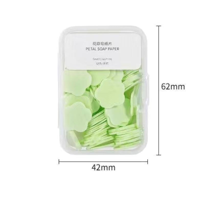 Мило паперове одноразове на основі крохмалю 100 пелюсток Зелений (0185) - фото 2 Мило паперове одноразове на основі крохмалю 100 пелюсток Зелений (0185) - фото 2