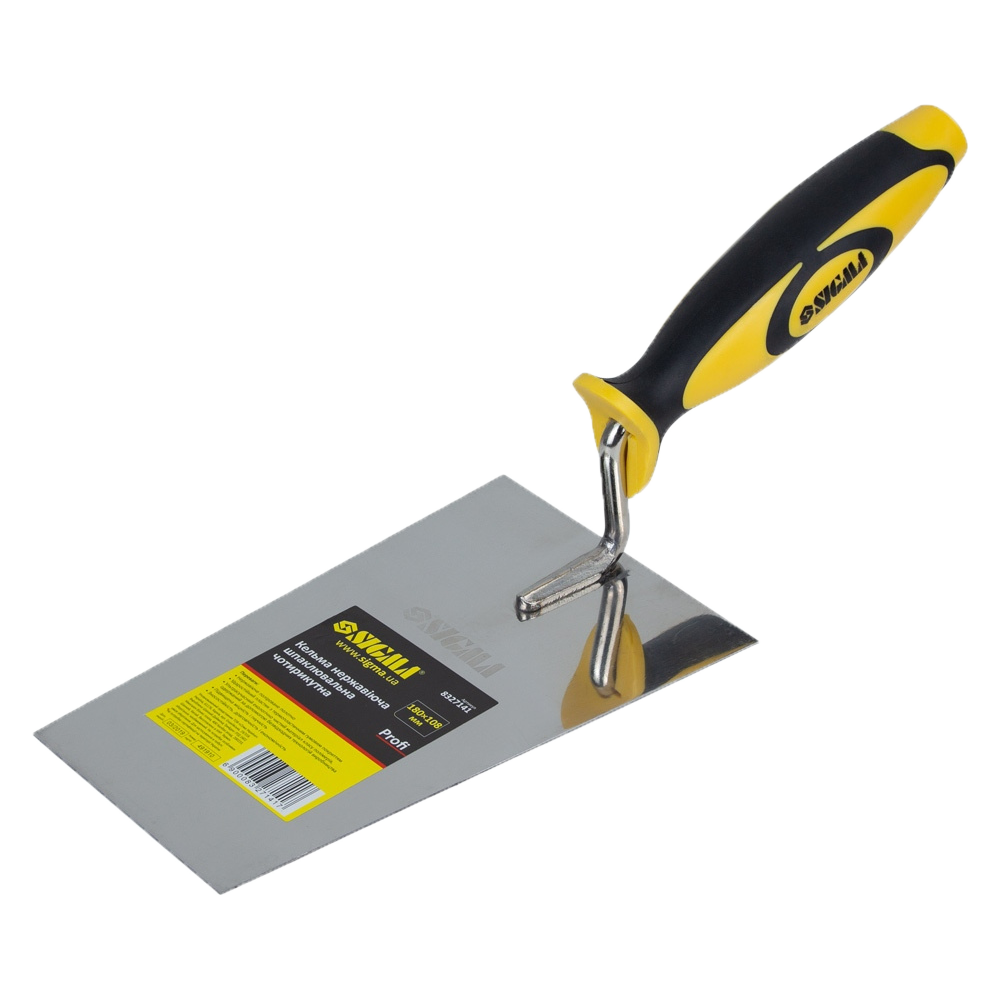 Кельма четырехугольная Profi из нержавеющей стали 180х108 мм (55862)