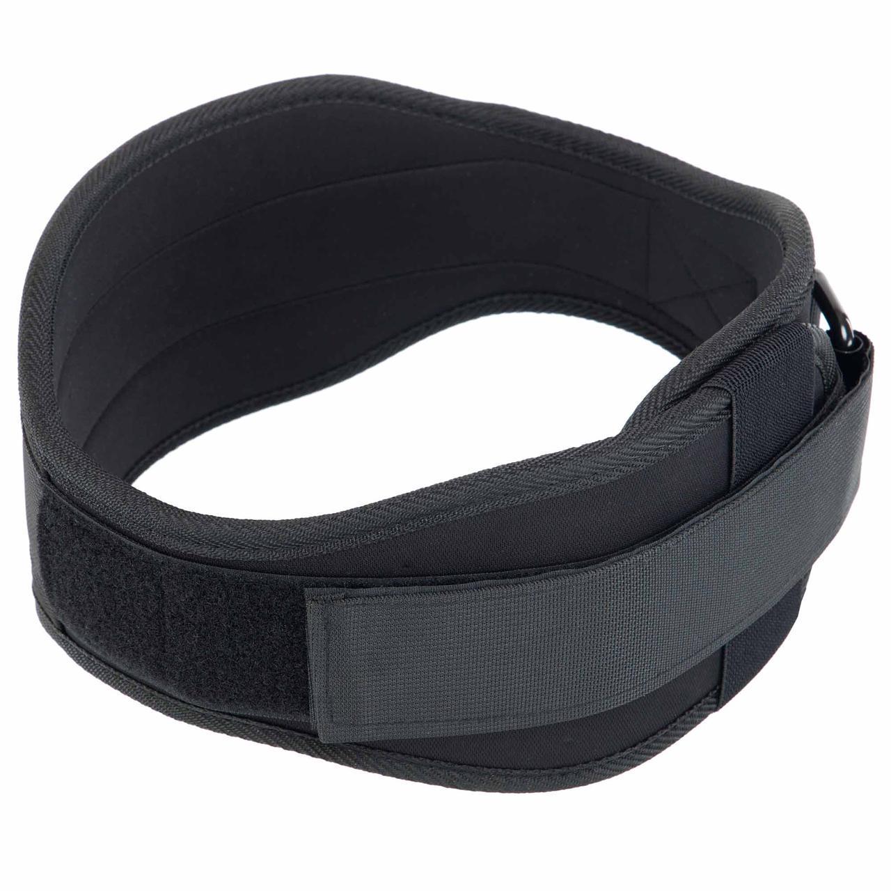 Пояс атлетичний текстильний EZOUS WEIGHT LIFTING BELT O-05 спинка 12 см (2532848490)