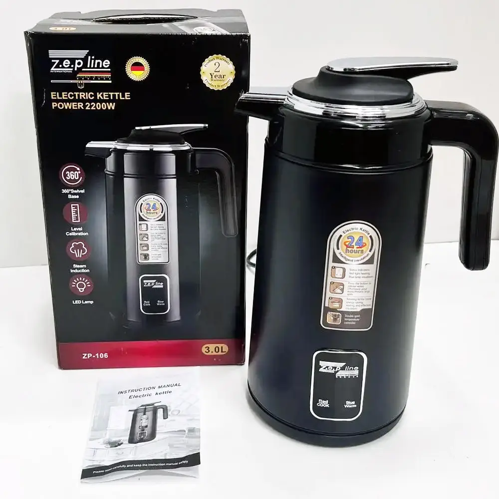 Термос Zepline ZP-106 з індикатором температури 3 л Чорний (25346651) - фото 10 Термос Zepline ZP-106 з індикатором температури 3 л Чорний (25346651) - фото 10