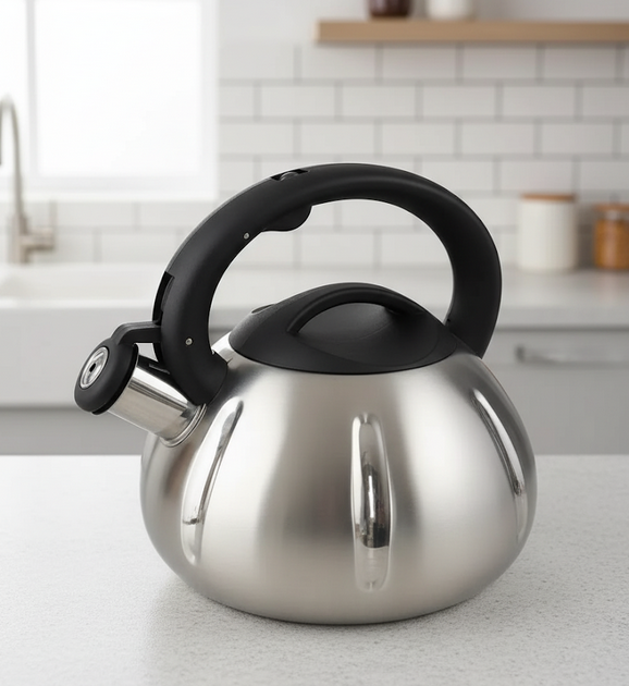 Чайник з нержавійки Rainberg 3 л зі свистком (RB-627)