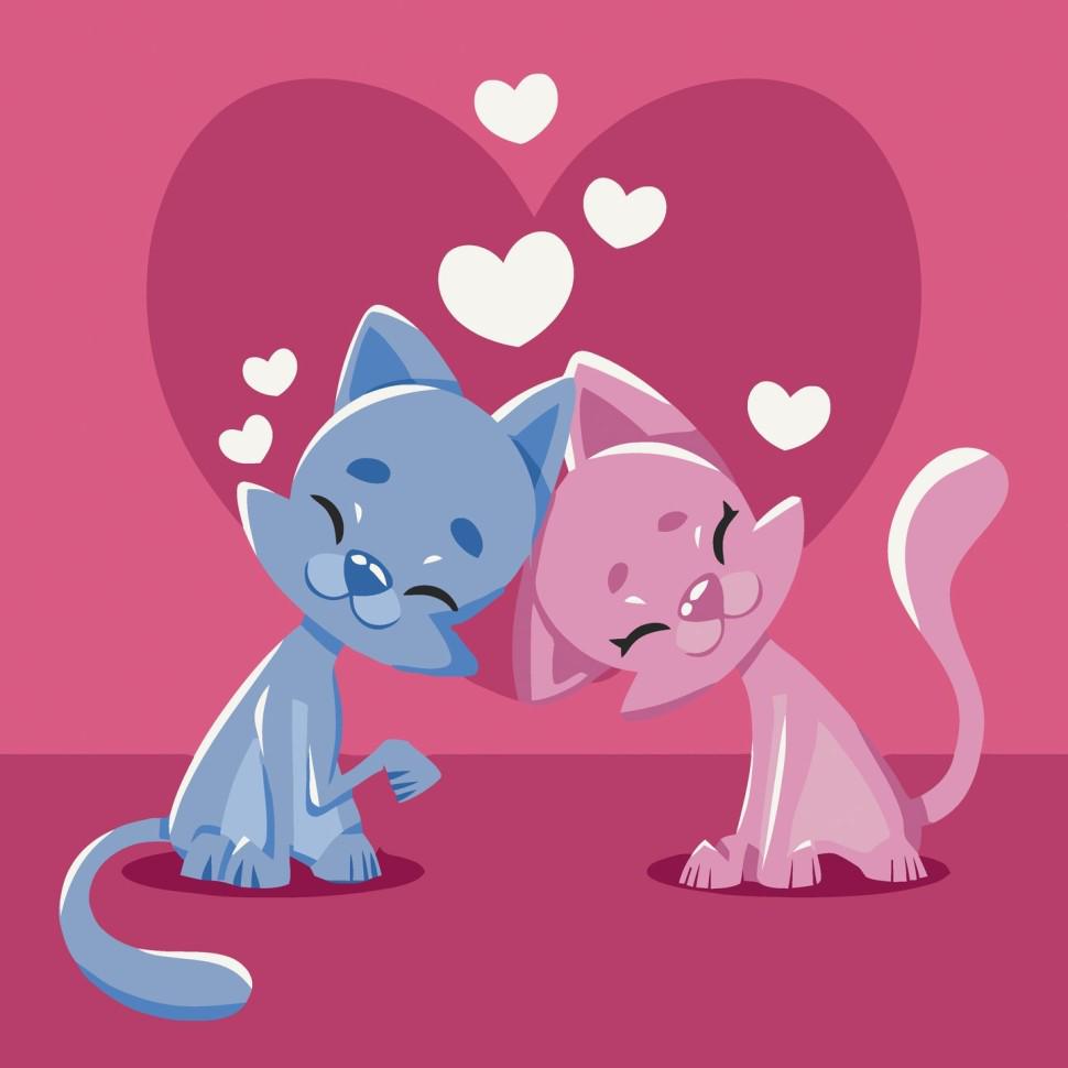 Картина по номерам ART CRAFT Влюбленные котята 40x40 см Разноцветный (PM-194-K-1379)