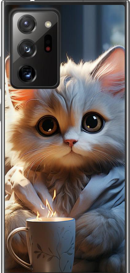 Чехол на Samsung Galaxy Note 20 Ultra White cat (5646u-2051-42517)