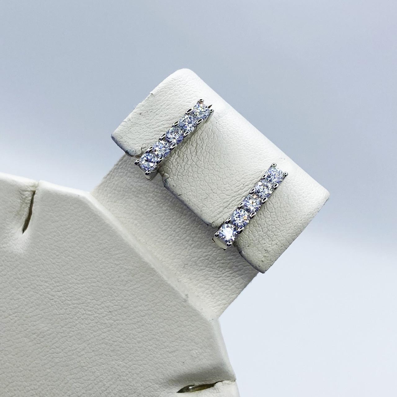 Серьги серебряные с кубическим цирконием 3,25 г (2204986253)