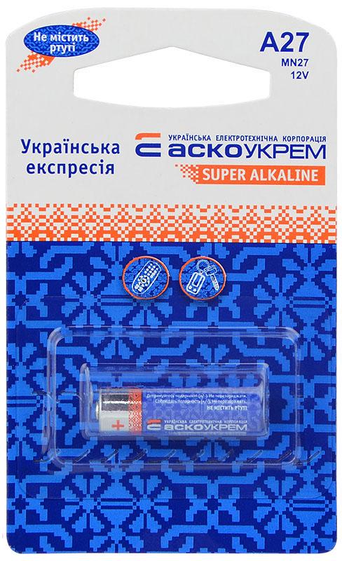 Батарейка лужна АСКО-УКРЕМ A27 MN27 BP1 (29924487)