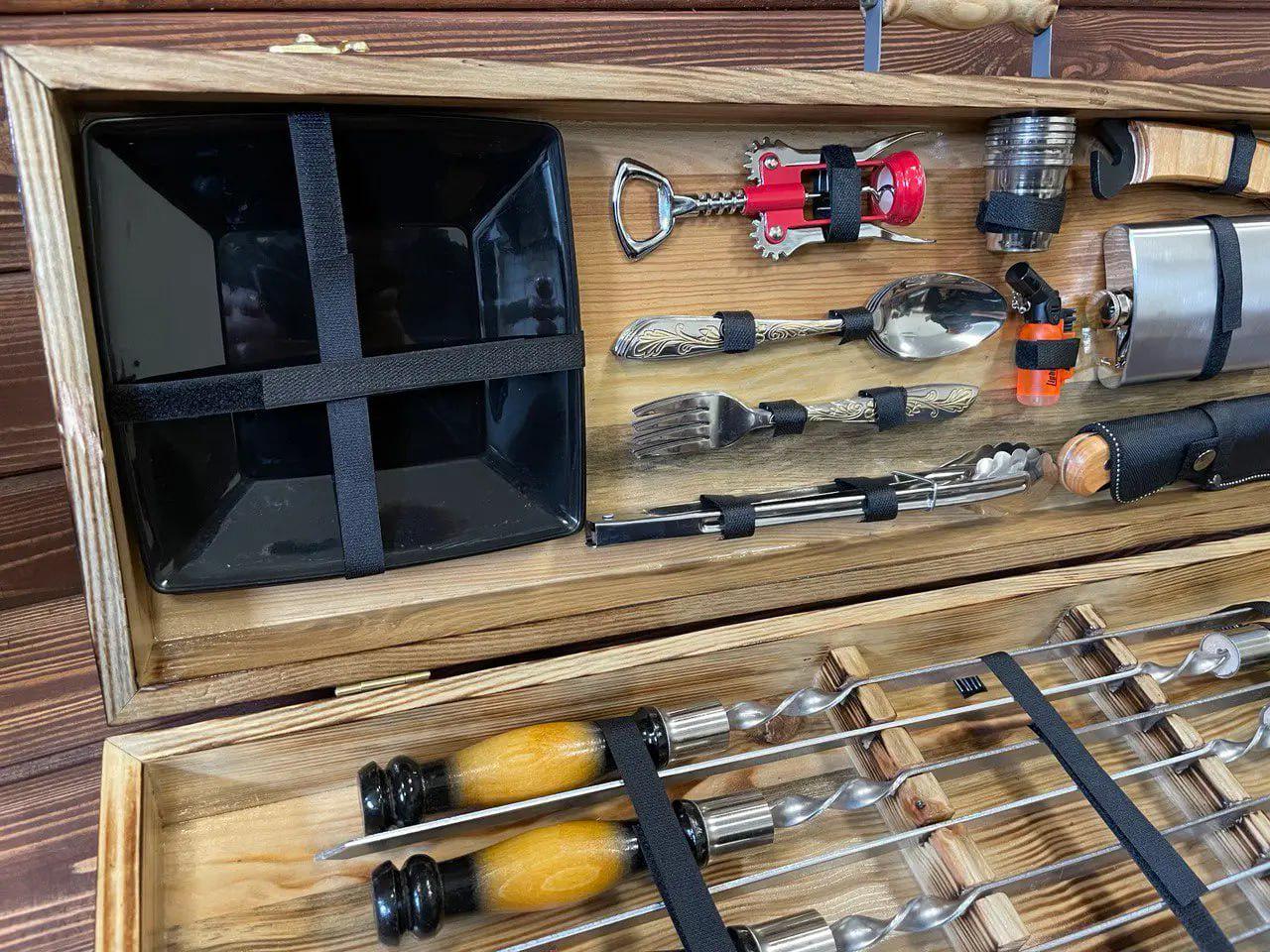 Набор шампуров Лесник в кейсе (10639716) - фото 2 Набор шампуров Лесник в кейсе (10639716) - фото 2