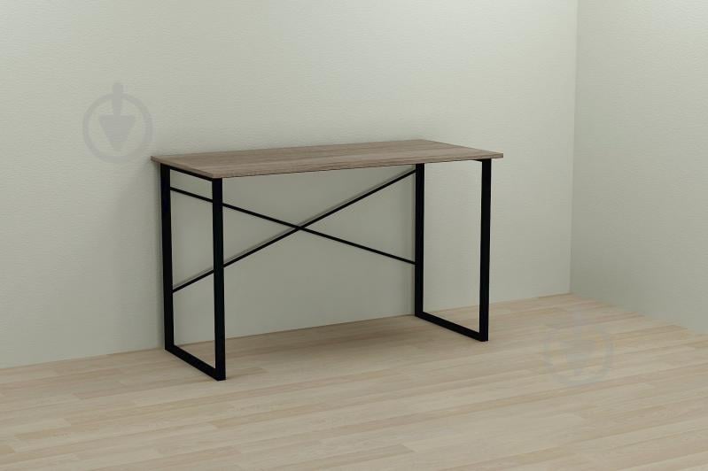 Компьютерный стол Ferrum-decor Дейв 75x100x60 черный ДСП Дуб Сонома Труфель 16мм Компьютерный стол Ferrum-decor Дейв 75x100x60 черный ДСП Дуб Сонома Труфель 16мм