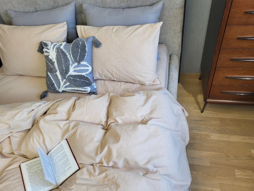 Комплект постельного белья с резинкой База хлопок двуспальный/наволочки 50х70 см Latte (W1121) - фото 1 Комплект постельного белья с резинкой База хлопок двуспальный/наволочки 50х70 см Latte (W1121) - фото 1