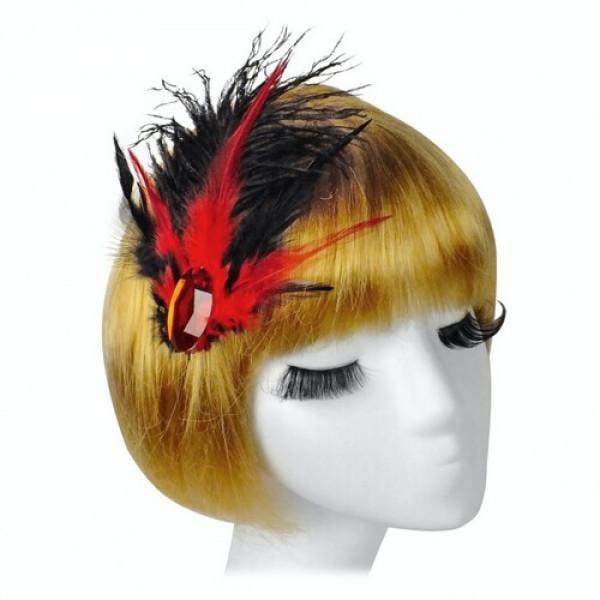 Карнавальный аксессуар Seta Заколка с перьями (99-95BLK-RD-VZ)