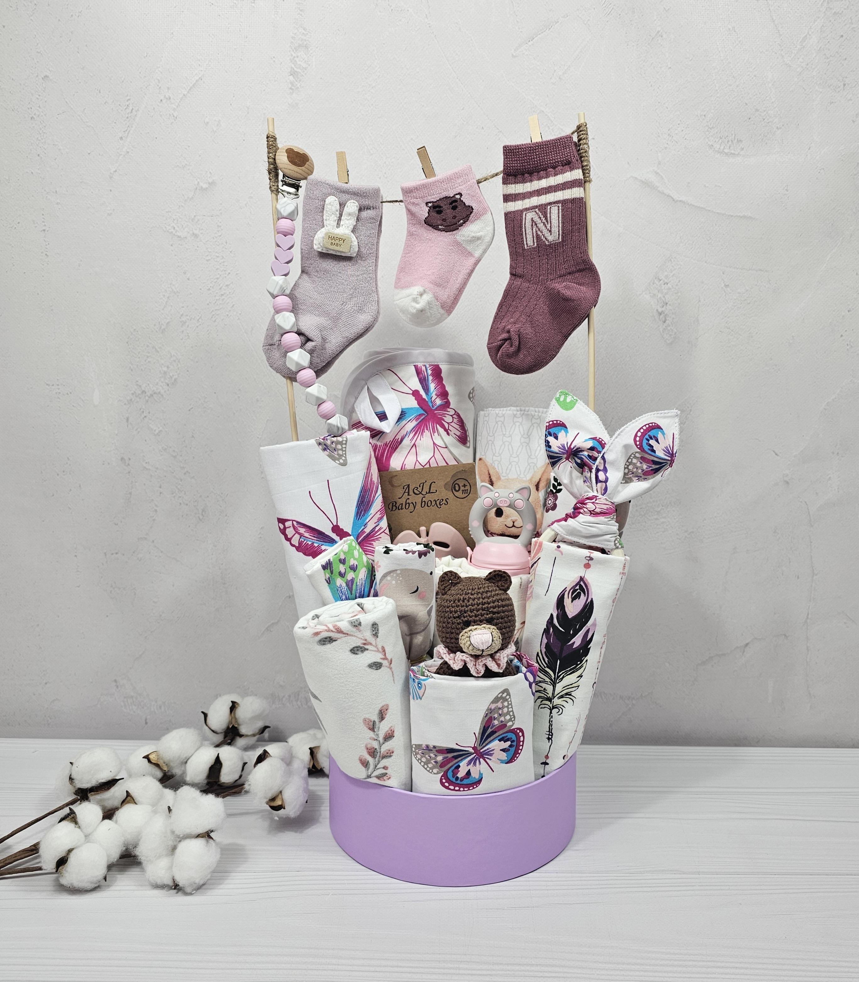 Букет для младенцев с пеленок a.l.babybox Бабочки