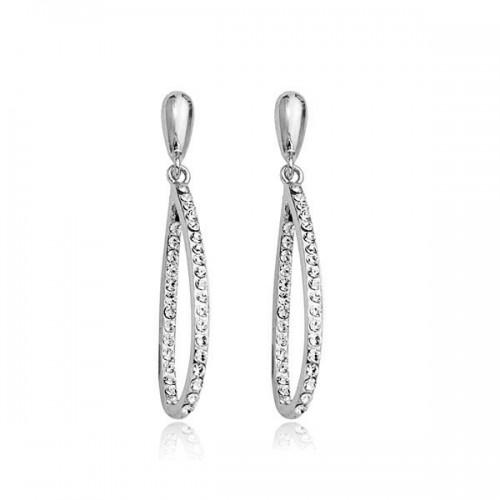 Серьги с кристаллами Сваровски Showfay 85353a Белый