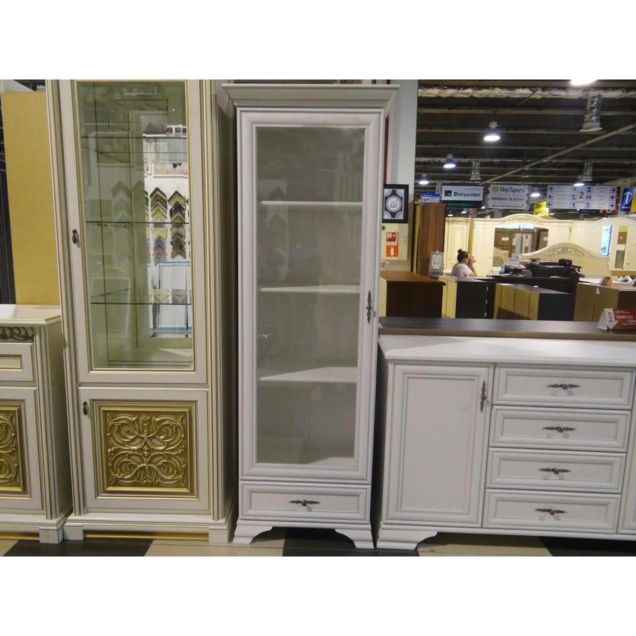 Пенал-вітрина ВМК Кентукі REG1W1S Білий альпійський (GRB-1775) - фото 5