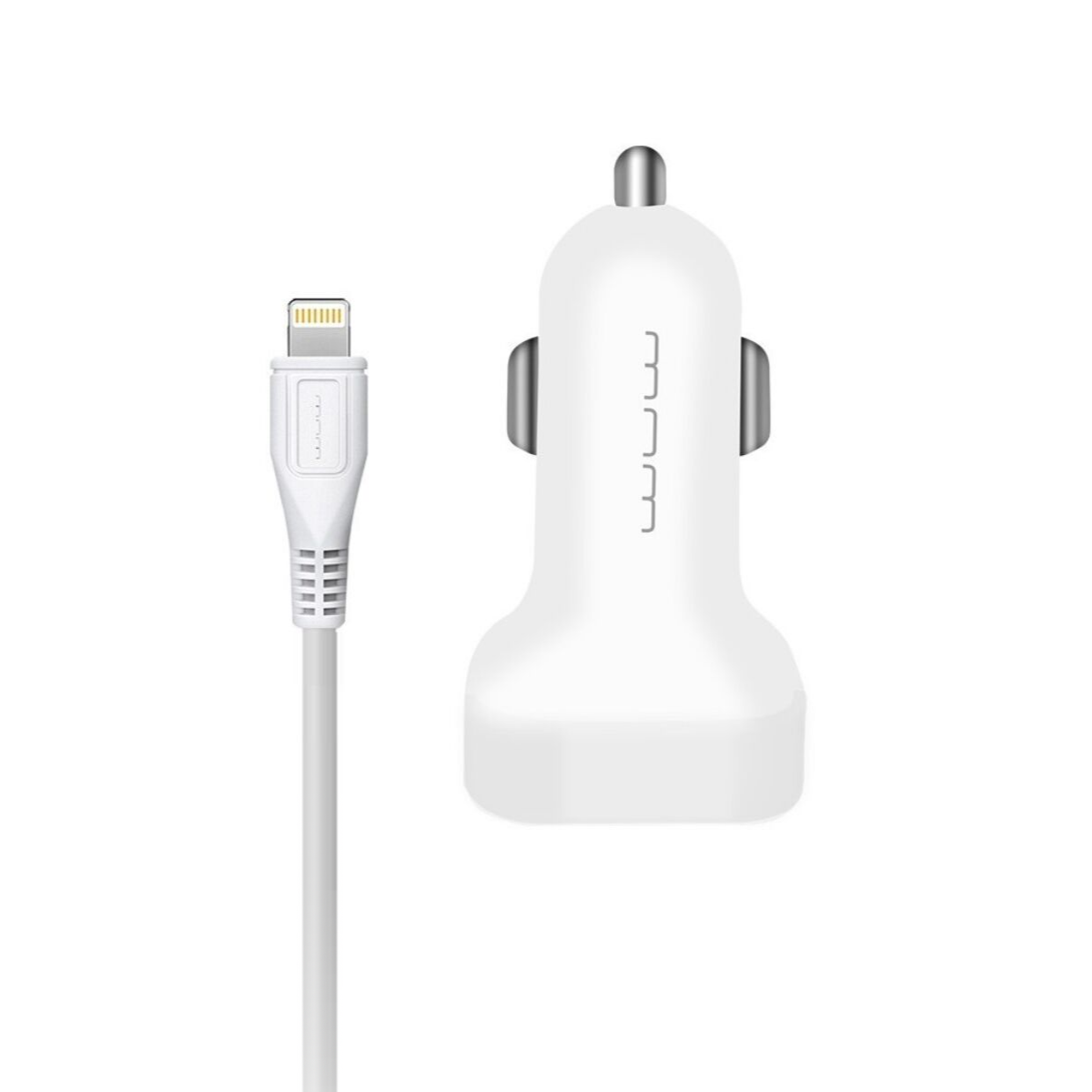 Зарядное устройство автомобильное WUW T22 2USB 2A with Lightning cable White (03645) - фото 2