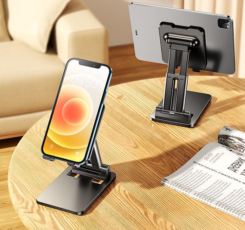 Подставка для телефона/планшета складной настольный Torima Strong Phone Holder JX-008 Черный - фото 3