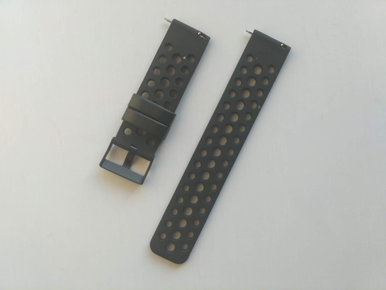 Ремінець для смарт-годинників Breathable Fashion силіконовий для 22 мм Чорний (1910P)