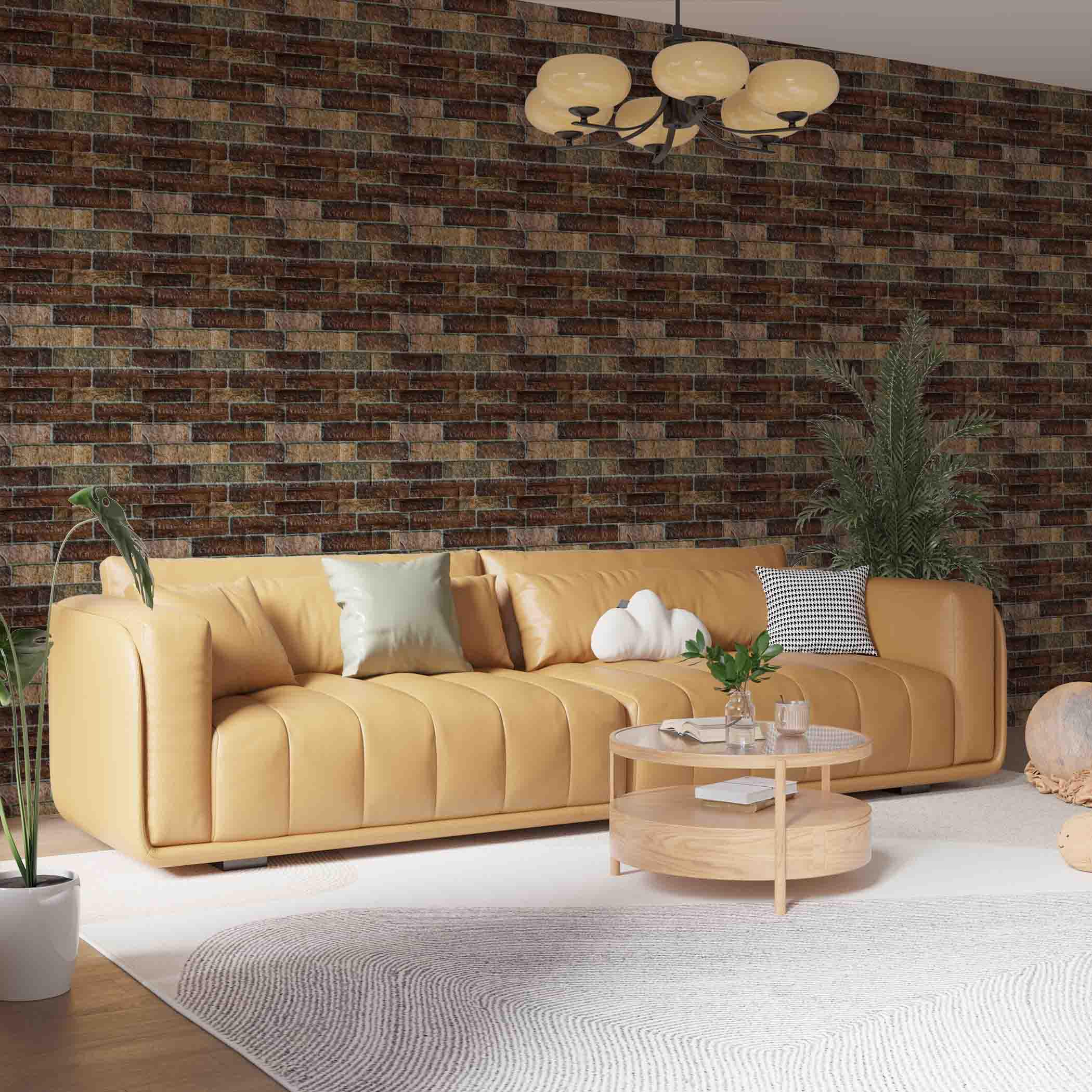 3D-панель декоративная самоклеющаяся под екатеринославский кирпич 700x770x5 мм Коричневый (119) - фото 5 3D-панель декоративная самоклеющаяся под екатеринославский кирпич 700x770x5 мм Коричневый (119) - фото 5